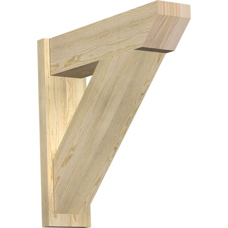 Ekena Millwork Traditional Slat Rough Sawn Outlooker, Douglas Fir, 8"W x 30"D x 30"H OUT08X30X30TRA06RDF